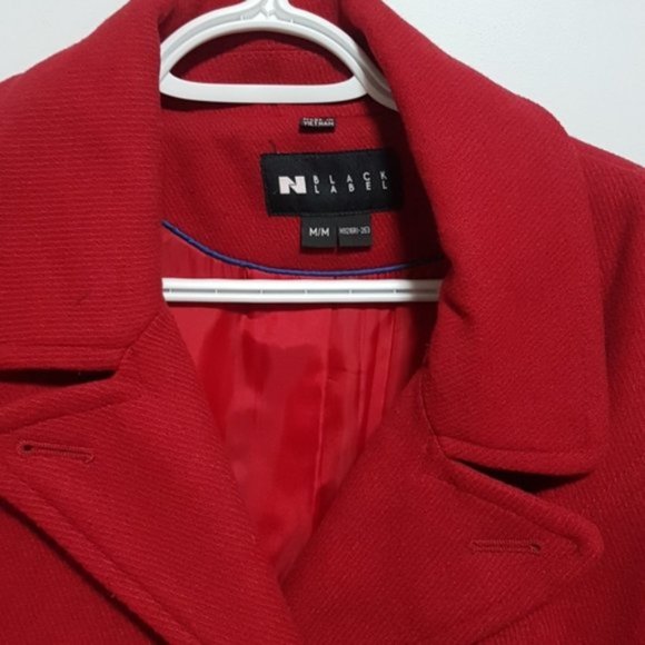 NEW Black Label Red Peacoat | Size M - Picture 4 of 13